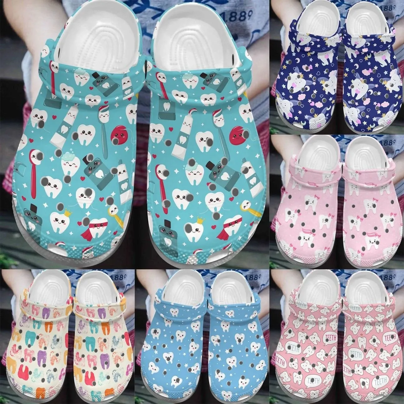 Dentist Personalize Clog Custom Crocs Fashionstyle Comfortable For Women Men Kid Print 3D Dentist Collection Dentist Personalize Clog Custom Crocs Fashionstyle Comfortable For Women Men Kid Print 3D Dentist Collection