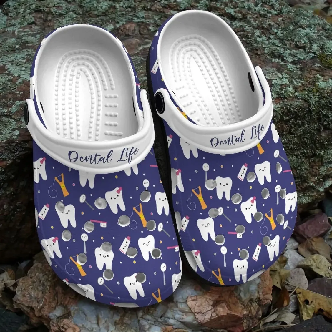 Dentist Personalize Clog Custom Crocs Fashionstyle Comfortable For Women Men Kid Print 3D Whitesole Dental Life Dentist Personalize Clog Custom Crocs Fashionstyle Comfortable For Women Men Kid Print 3D Whitesole Dental Life