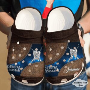 Dentist Personalized Diamond Dental Assistant Sku 771 Crocs Crocband Clog Comfortable For Mens Womens Classic Clog Water Shoes