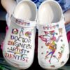 Dentist Personalized Formula Sku 779 Crocs Crocband Clog Comfortable For Mens Womens Classic Clog Water Shoes