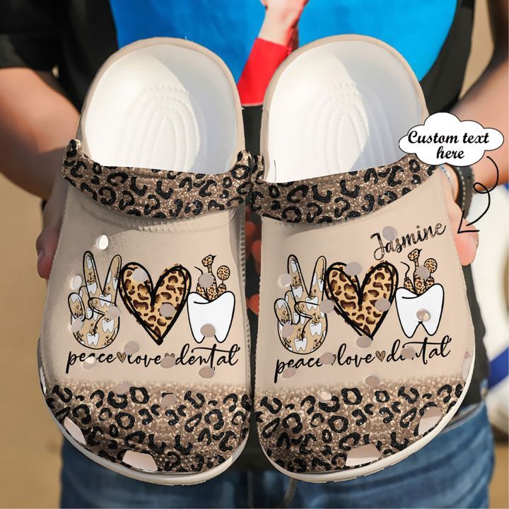 Dentist Personalized Peace Love Dental Sku 791 Crocs Crocband Clog Comfortable For Mens Womens Classic Clog Water Shoes Dentist Personalized Peace Love Dental Sku 791 Crocs Crocband Clog Comfortable For Mens Womens Classic Clog Water Shoes