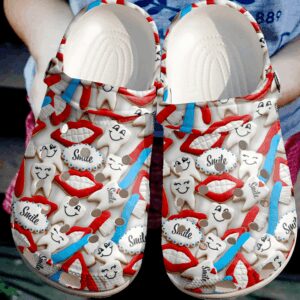 Dentist Smile Cookies Sku 802 Crocs Crocband Clog Comfortable For Mens Womens Classic Clog Water Shoes