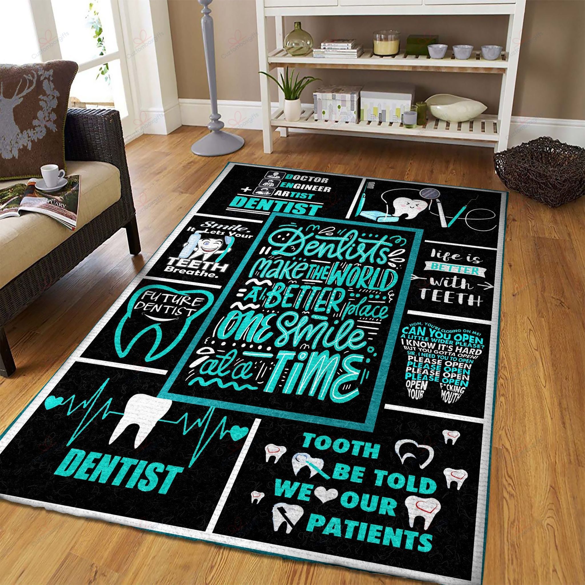 Dentists Make The World A Better Place One Smile At Time Rug Sport Decor Gift Floor Decor Living Room Carpet Rug Area Rug - 958133f97a89 Dentists Make The World A Better Place One Smile At Time Rug Sport Decor Gift Floor Decor Living Room Carpet Rug Area Rug - 958133f97a89