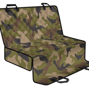 Desert Green Camouflage Print Pet Car Back Seat Cover - 24fdb7373ed2