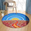 Desert Path Round Carpet Floor Rug Living Room Bedroom Decor Round Area Rug Carpet