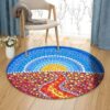 Desert Path Round Carpet Floor Rug Living Room Bedroom Decor Round Area Rug Carpet