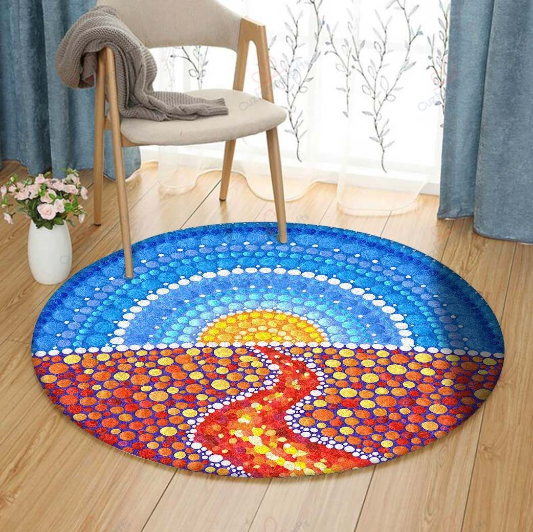 Desert Path Round Carpet Floor Rug Living Room Bedroom Decor Round Area Rug Carpet Desert Path Round Carpet Floor Rug Living Room Bedroom Decor Round Area Rug Carpet