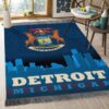 Detroit Michigan Flag Rug Sport Decor Gift Floor Decor Living Room Carpet Rug Area Rug - 6b21981776a8