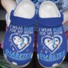 Diabetes Personalized Clog Custom Crocs Comfortablefashion Style Comfortable For Women Men Kid Print 3D I Wear Blue
