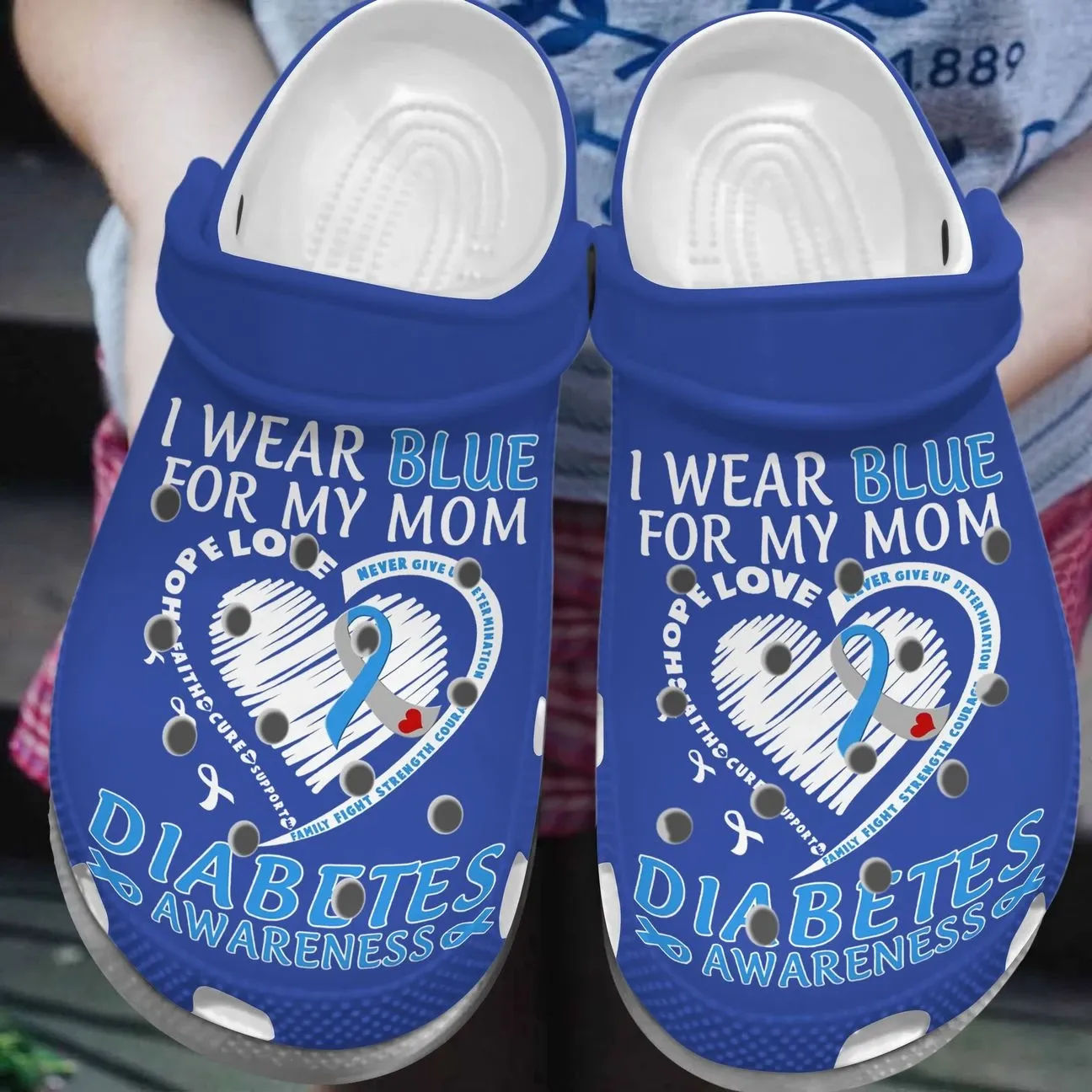 Diabetes Personalized Clog Custom Crocs Comfortablefashion Style Comfortable For Women Men Kid Print 3D I Wear Blue Diabetes Personalized Clog Custom Crocs Comfortablefashion Style Comfortable For Women Men Kid Print 3D I Wear Blue