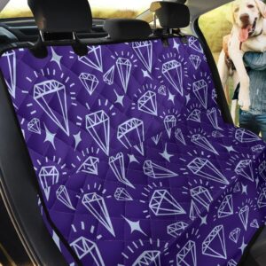 Diamond Purple And White Car Back Seat Cover Dog Car Seat Covers - 264006ce2e63