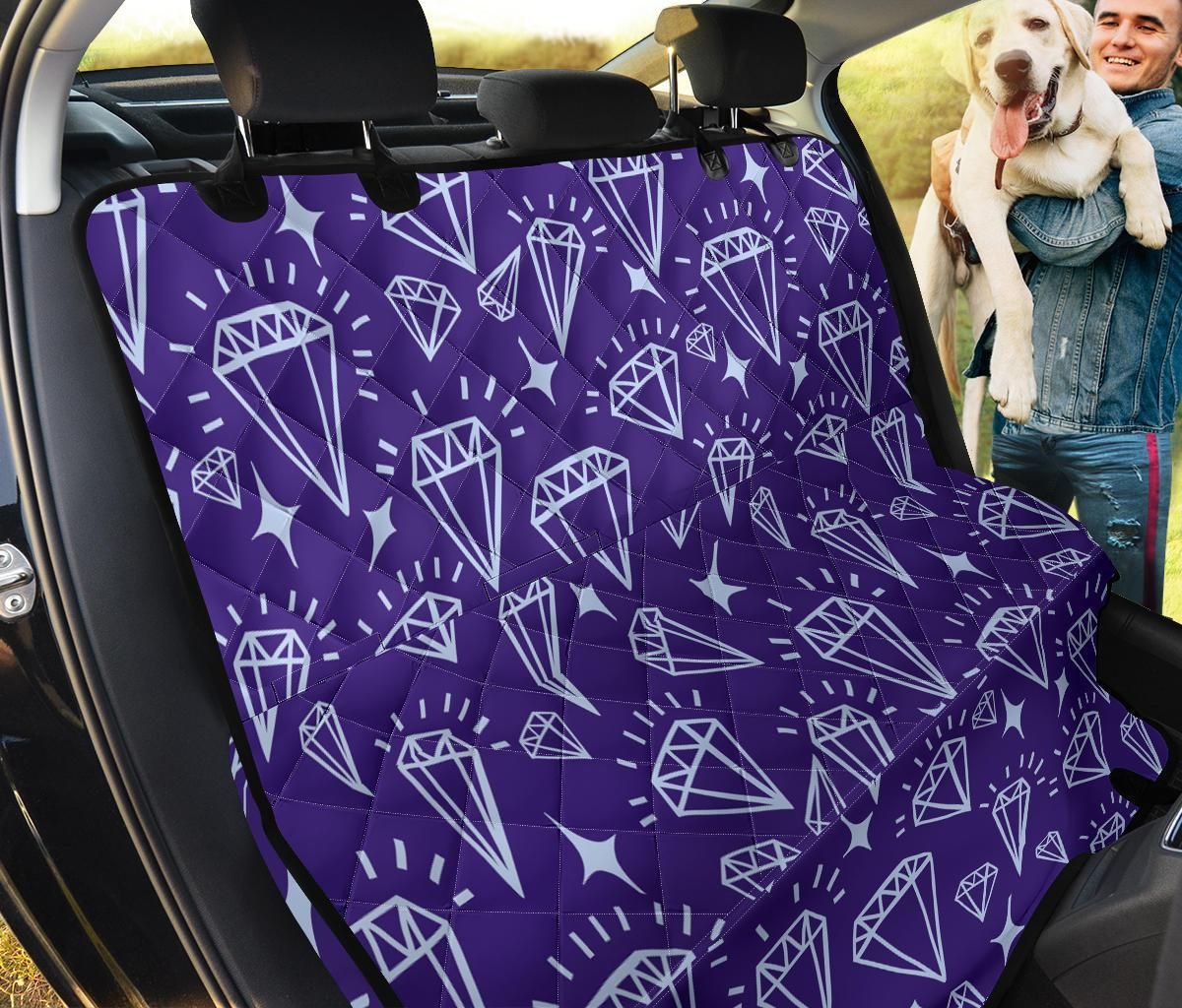 Diamond Purple And White Car Back Seat Cover Dog Car Seat Covers - 264006ce2e63 Diamond Purple And White Car Back Seat Cover Dog Car Seat Covers - 264006ce2e63