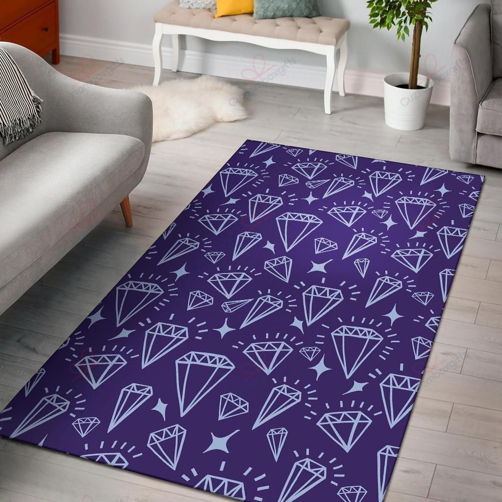 Diamond Purple Print Pattern Rug Sport Decor Gift Floor Decor Living Room Carpet Rug Area Rug - 5fe47db9ef4d Diamond Purple Print Pattern Rug Sport Decor Gift Floor Decor Living Room Carpet Rug Area Rug - 5fe47db9ef4d