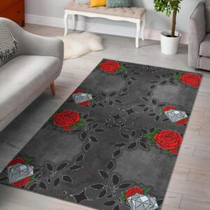 Diamond Skull Rug Sport Decor Gift Floor Decor Living Room Carpet Rug Area Rug - eaaa5c6fba18