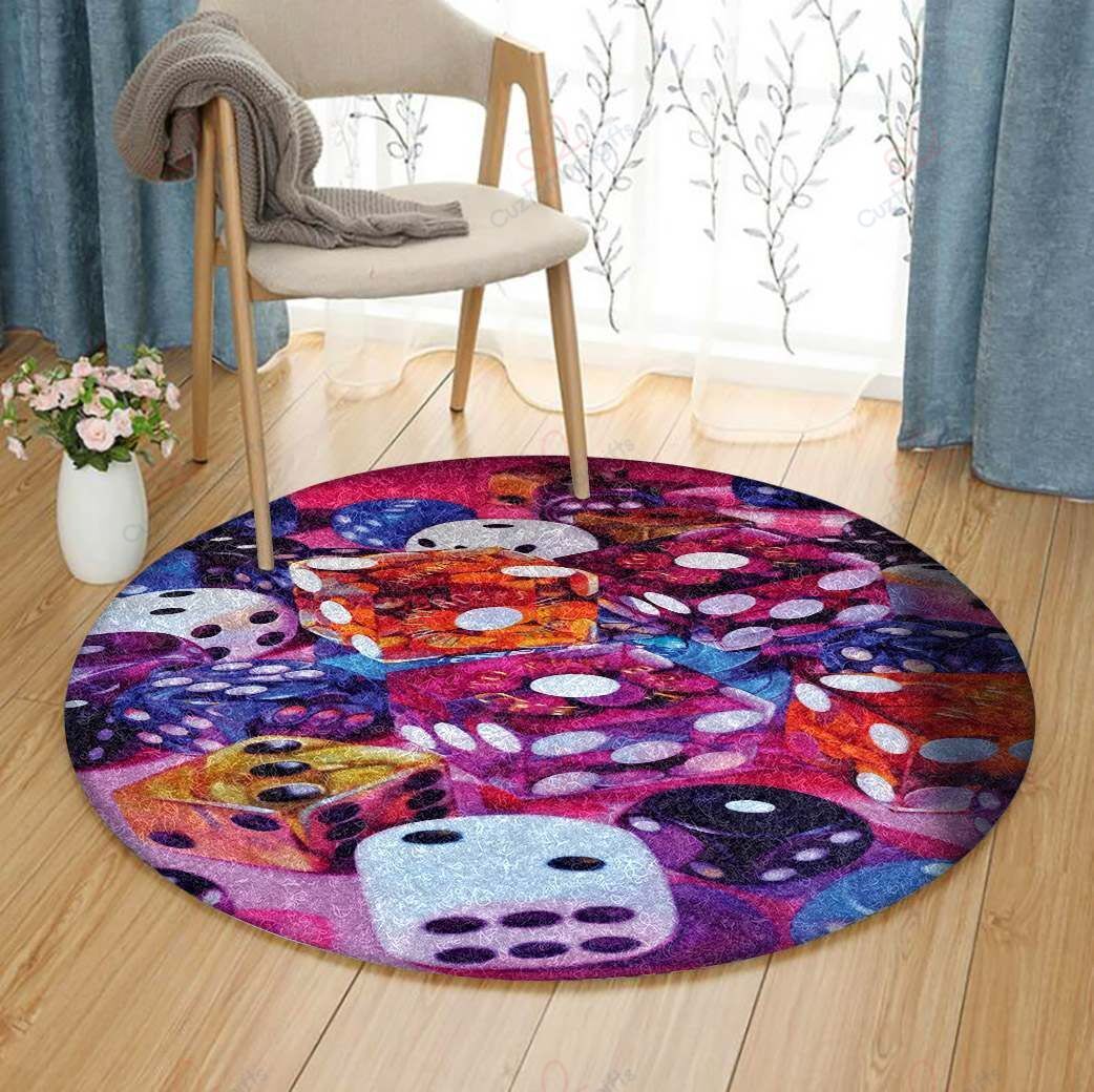 Dice Round Carpet Floor Rug Living Room Bedroom Decor Round Area Rug Carpet Dice Round Carpet Floor Rug Living Room Bedroom Decor Round Area Rug Carpet