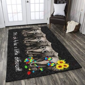 Different Elephants Rug Sport Decor Gift Floor Decor Living Room Carpet Rug Area Rug - 08a7bda3ca7d