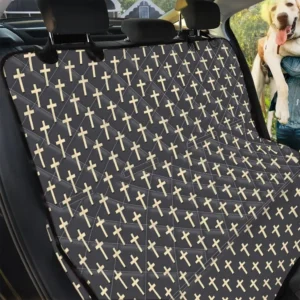 Dim Gray Background Christian Cross Car Back Seat Cover Dog Car Seat Covers - 9e2bd1d0bf55