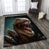 Dinosaur Angry Rug Sport Decor Gift Floor Decor Living Room Carpet Rug Area Rug - 8c3092184501