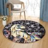 Dinosaur Round Carpet Floor Rug Living Room Bedroom Decor Round Area Rug Carpet