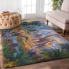 Dinosaur In Virgin Forest Rug Sport Decor Gift Floor Decor Living Room Carpet Rug Area Rug - 357d5c45c376