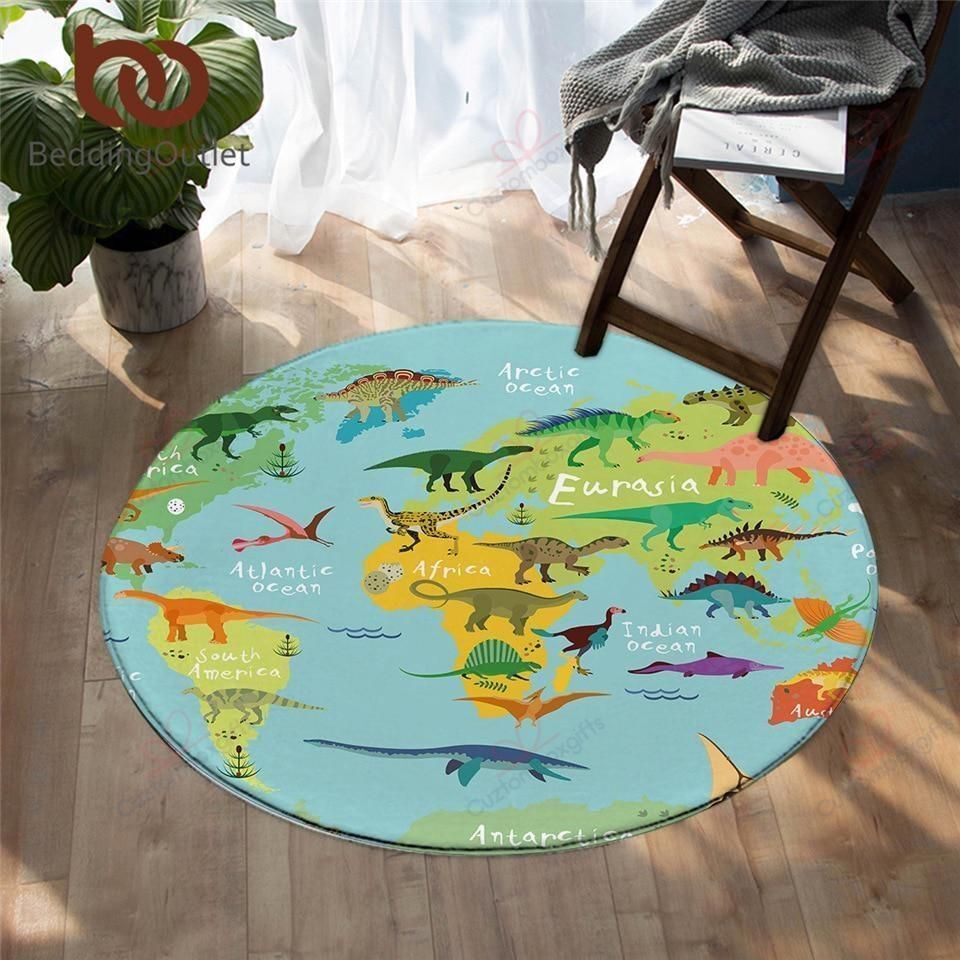 Dinosaur Map Round Carpet Floor Rug Living Room Bedroom Decor Round Area Rug Carpet Dinosaur Map Round Carpet Floor Rug Living Room Bedroom Decor Round Area Rug Carpet