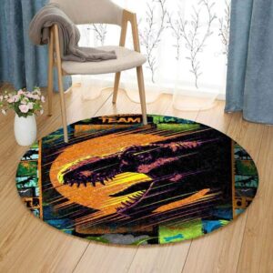 Dinosaur Painting Round Carpet Floor Rug Living Room Bedroom Decor Round Area Rug Carpet