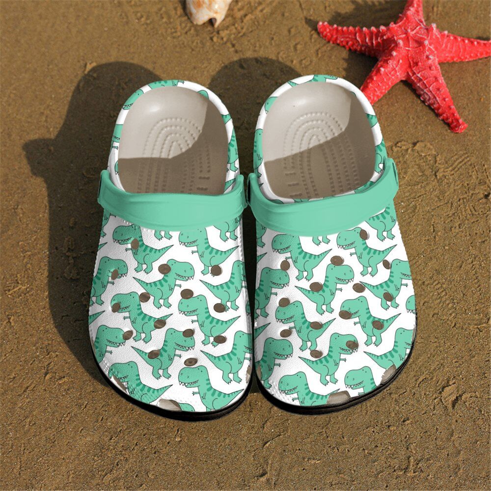 Dinosaur Personalized Clog Custom Crocs Comfortablefashion Style Comfortable For Women Men Kid Print 3D Green Dinosaurs Dinosaur Personalized Clog Custom Crocs Comfortablefashion Style Comfortable For Women Men Kid Print 3D Green Dinosaurs
