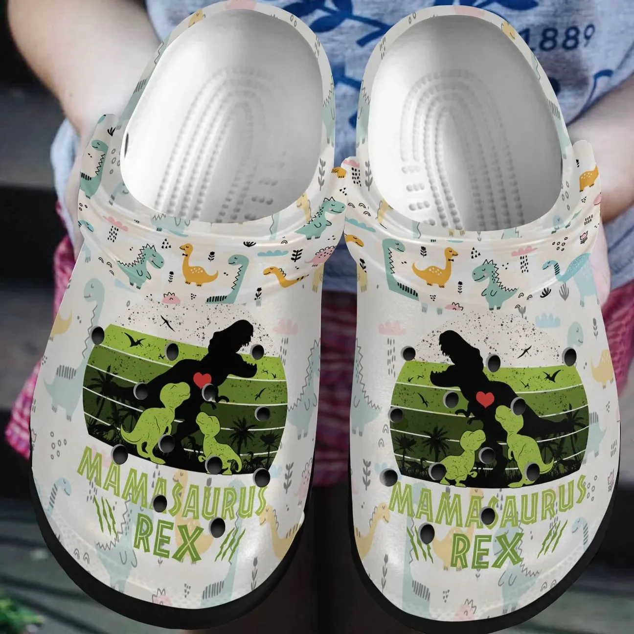 Dinosaur Personalized Clog Custom Crocs Comfortablefashion Style Comfortable For Women Men Kid Print 3D Mamasaurus Rex Dinosaur Personalized Clog Custom Crocs Comfortablefashion Style Comfortable For Women Men Kid Print 3D Mamasaurus Rex