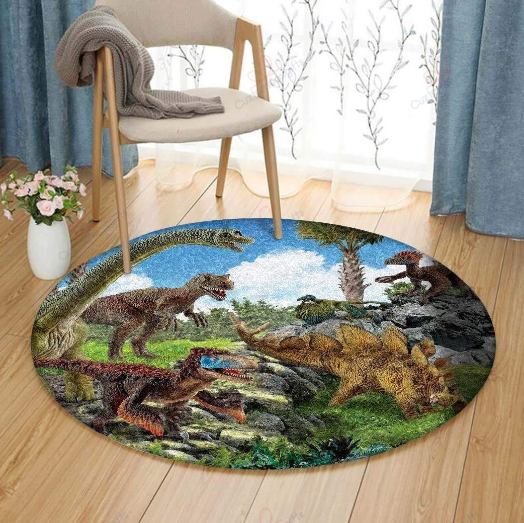 Dinosaur World 3 Round Carpet Floor Rug Living Room Bedroom Decor Round Area Rug Carpet Dinosaur World 3 Round Carpet Floor Rug Living Room Bedroom Decor Round Area Rug Carpet