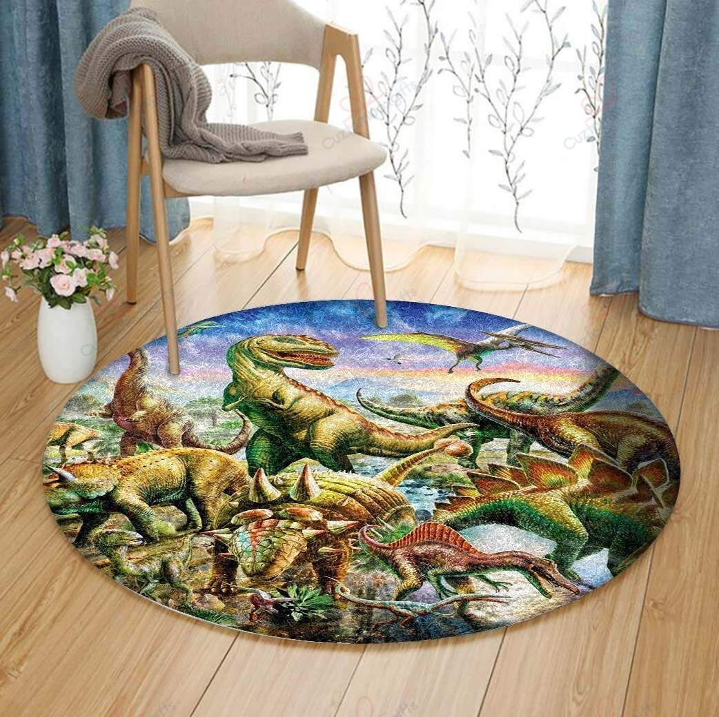 Dinosaur World 5 Round Carpet Floor Rug Living Room Bedroom Decor Round Area Rug Carpet Dinosaur World 5 Round Carpet Floor Rug Living Room Bedroom Decor Round Area Rug Carpet