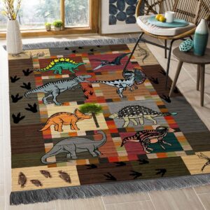 Dinosaur World Rug Sport Decor Gift Floor Decor Living Room Carpet Rug Area Rug - 9ac43dd0d483