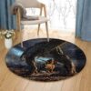 Dinosaurs Round Carpet Floor Rug Living Room Bedroom Decor Round Area Rug Carpet
