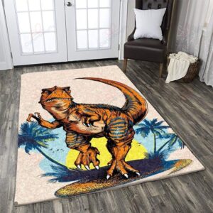 Dinosaurs Sunset Rug Sport Decor Gift Floor Decor Living Room Carpet Rug Area Rug - 1f0ff50afcaf