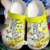 Disc Golf Personalized Peace Love Yellow Sku 829 Crocs Crocband Clog Comfortable For Mens Womens Classic Clog Water Shoes