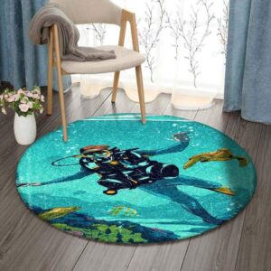 Dive Round Carpet Floor Rug Living Room Bedroom Decor Round Area Rug Carpet