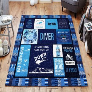 Diver Rug Sport Decor Gift Floor Decor Living Room Carpet Rug Area Rug - 5746003fd6b6