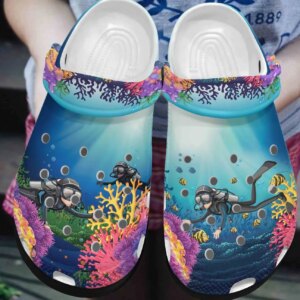 Diving Personalized Clog Custom Crocs Comfortablefashion Style Comfortable For Women Men Kid Print 3D Born To Dive