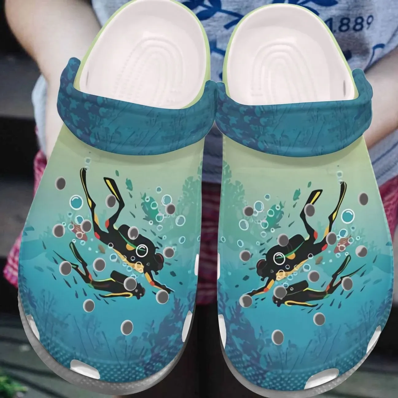 Diving Personalized Clog Custom Crocs Comfortablefashion Style Comfortable For Women Men Kid Print 3D P2 Diving Personalized Clog Custom Crocs Comfortablefashion Style Comfortable For Women Men Kid Print 3D P2