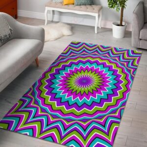 Dizzy Circle Moving Optical Illusion Rug Sport Decor Gift Floor Decor Living Room Carpet Rug Area Rug - 8df1f0226c89