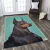 Doberman Painting Rug Sport Decor Gift Floor Decor Living Room Carpet Rug Area Rug - 05b4e2ff6c65