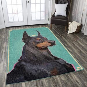 Doberman Painting Rug Sport Decor Gift Floor Decor Living Room Carpet Rug Area Rug - 05b4e2ff6c65