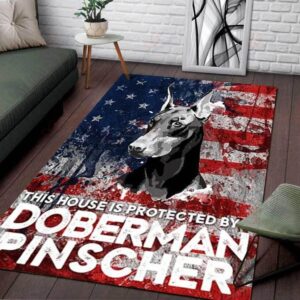 Dobermann Pinscher Rug Sport Decor Gift Floor Decor Living Room Carpet Rug Area Rug - a35dc21803f8