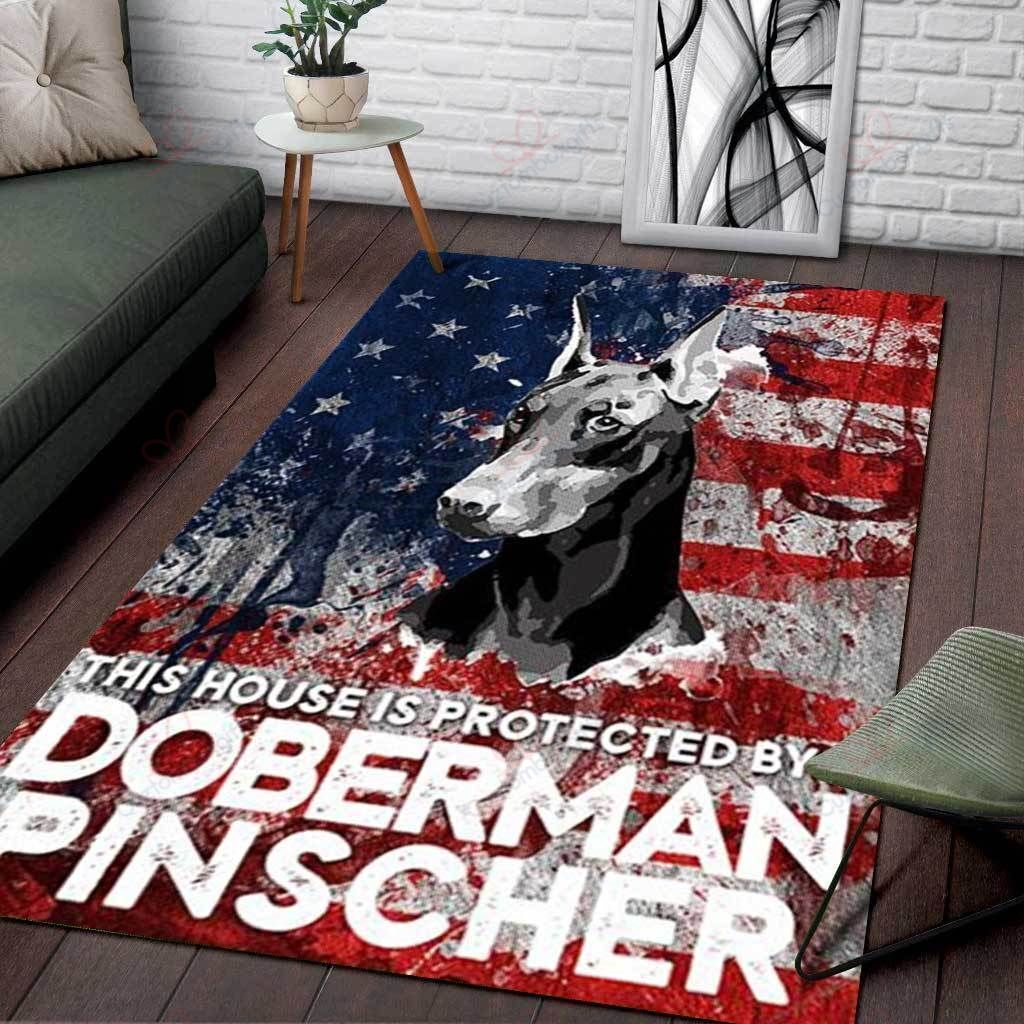 Dobermann Pinscher Us Flag Rug Sport Decor Gift Floor Decor Living Room Carpet Rug Area Rug - 7ecff7d19e50 Dobermann Pinscher Us Flag Rug Sport Decor Gift Floor Decor Living Room Carpet Rug Area Rug - 7ecff7d19e50