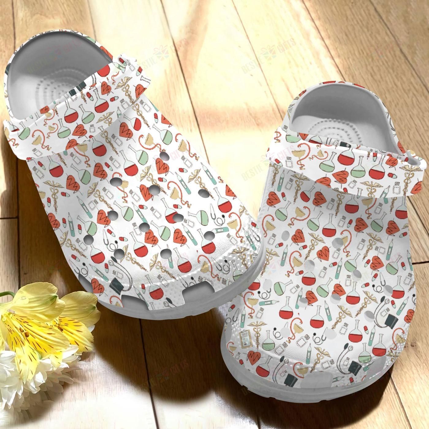 Doctor Nurse Pattern Crocs Clog Classic Clogs Shoes Doctor Nurse Pattern Crocs Clog Classic Clogs Shoes