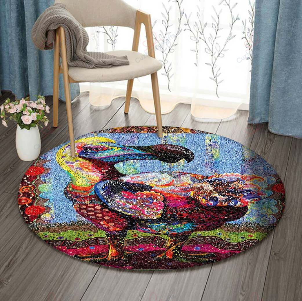 Dodo Bird Round Carpet Floor Rug Living Room Bedroom Decor Round Area Rug Carpet Dodo Bird Round Carpet Floor Rug Living Room Bedroom Decor Round Area Rug Carpet