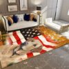 Dog American Autumn Rug Sport Decor Gift Floor Decor Living Room Carpet Rug Area Rug - 40b34f975f26