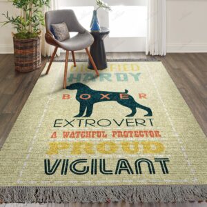 Dog And Boxer Rug Sport Decor Gift Floor Decor Living Room Carpet Rug Area Rug - ed56488c673b