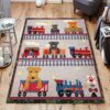 Dog And Train Rug Sport Decor Gift Floor Decor Living Room Carpet Rug Area Rug - 8fc9e8ebbd69