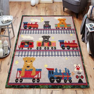 Dog And Train Rug Sport Decor Gift Floor Decor Living Room Carpet Rug Area Rug - 8fc9e8ebbd69