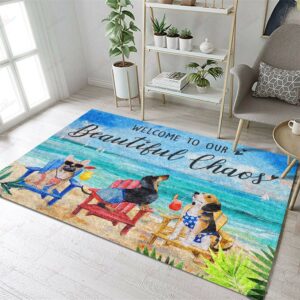Dog Beautiful Chaos Rug Sport Decor Gift Floor Decor Living Room Carpet Rug Area Rug - 5332a2bddd82